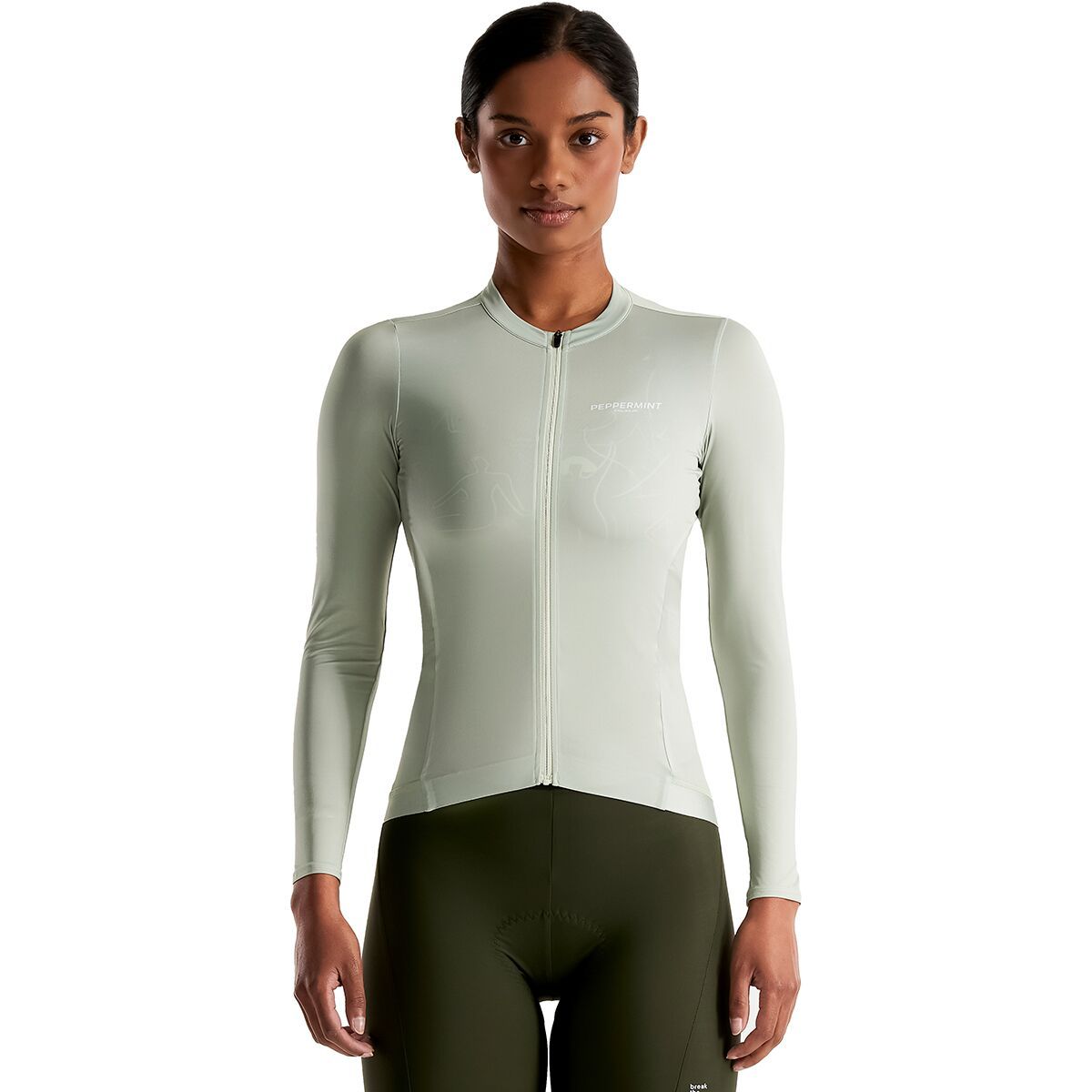 Image of Peppermint Cycling Signature Long-Sleeve Jersey - Women's Sage, XL