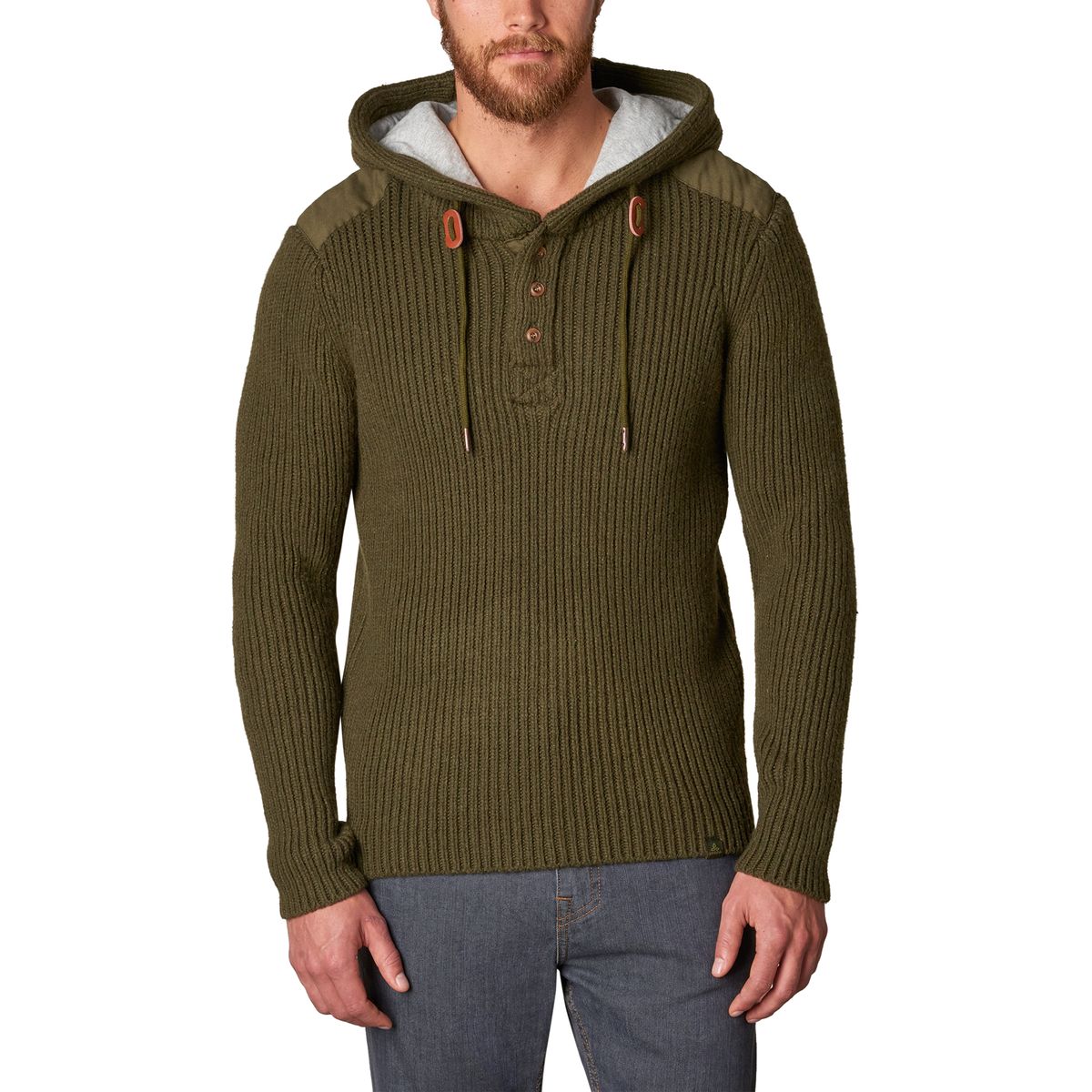 prAna Henley Hooded Sweater Men s Clothing