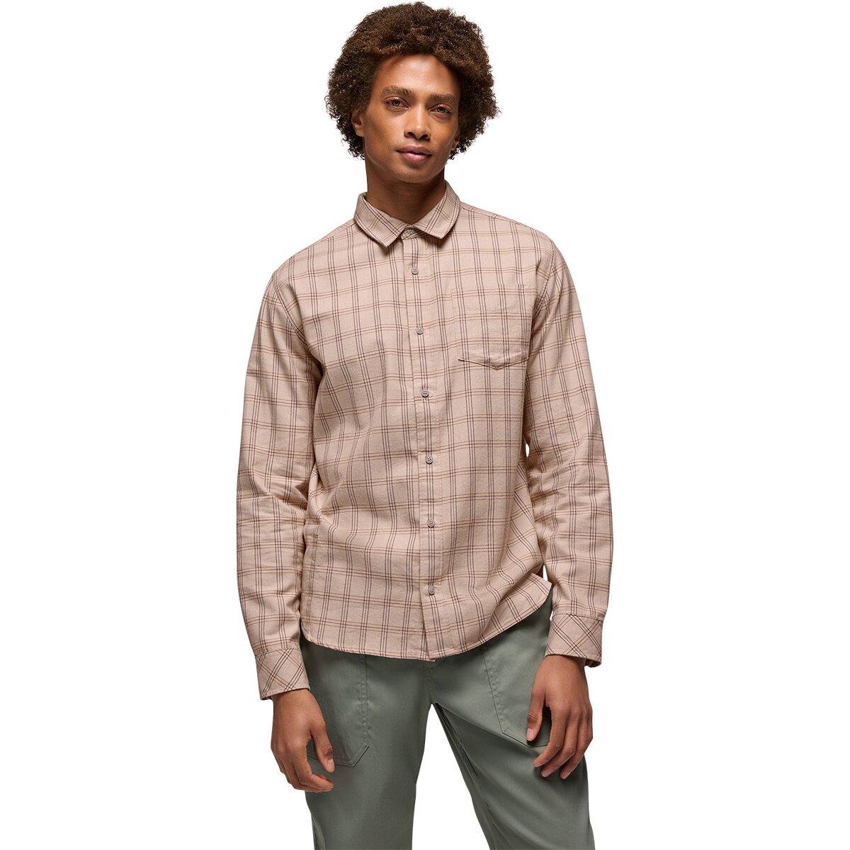 Image of prAna Los Feliz Flannel Shirt - Men's Almond, M