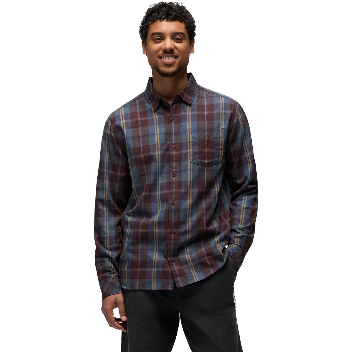 Image of prAna Los Feliz Flannel Shirt - Men's Cacao, XXL