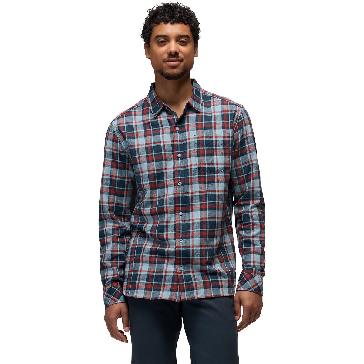Image of prAna Los Feliz Flannel Shirt - Men's Glacier Skies, M