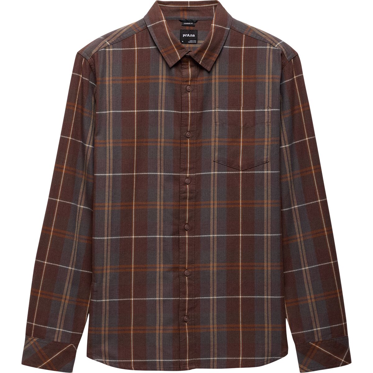 Image of prAna Los Feliz Flannel Shirt - Men's Mocha, XL