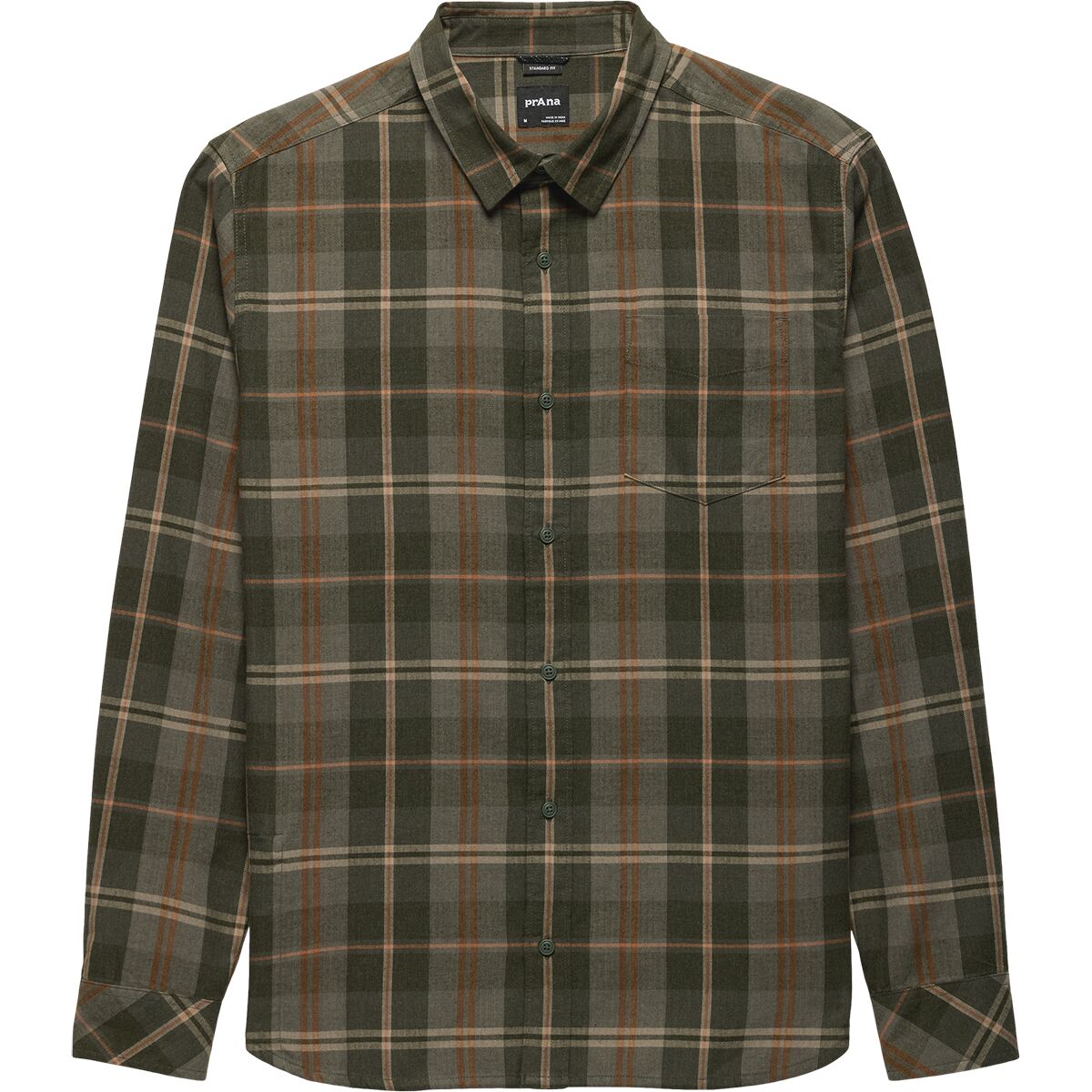 Image of prAna Los Feliz Flannel Shirt - Men's Spruce, M