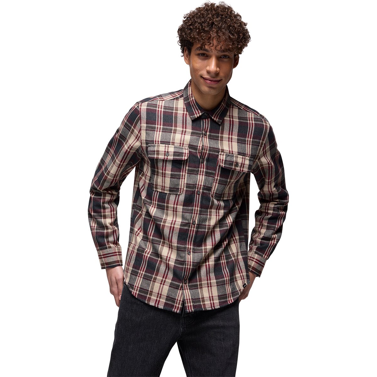 Image of prAna Westbrook Slim Flannel Shirt - Men's Deep Vino, S