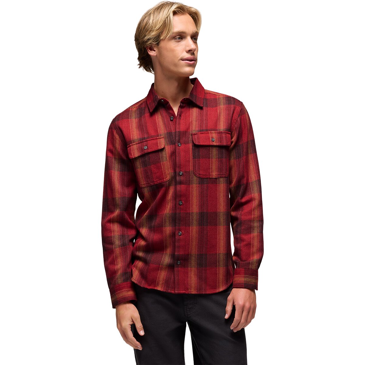 Image of prAna Westbrook Slim Flannel Shirt - Men's Retrograde, L