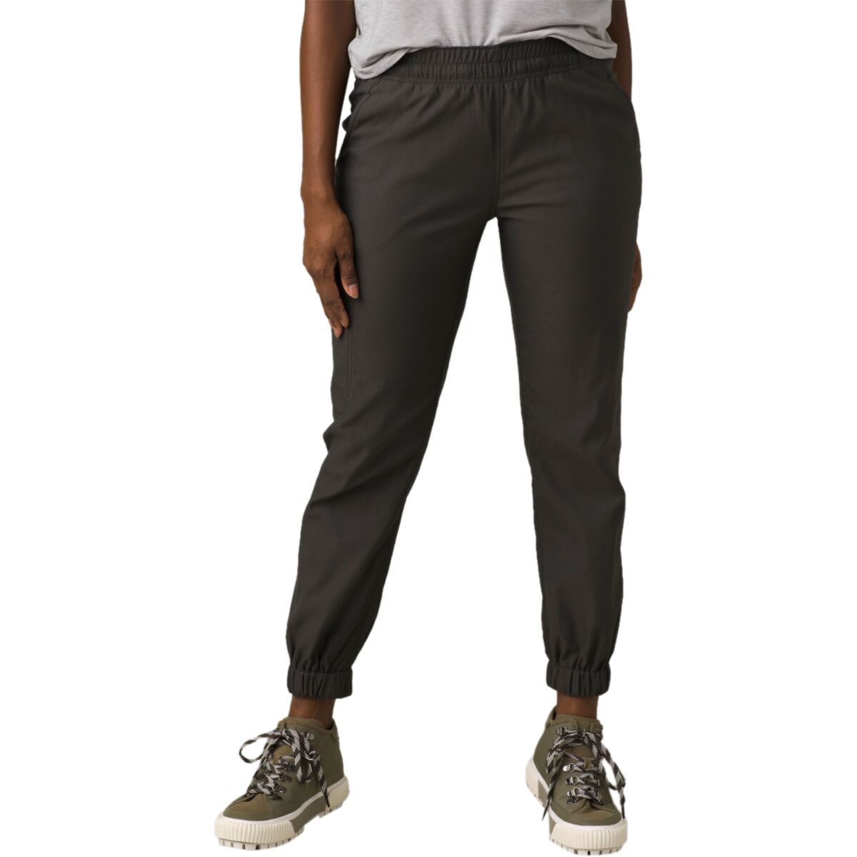 Pantalon Prana Alana Femme Gris Fer - Taille 2 Entrejambe Court - Randonnée Extérieur Neuf