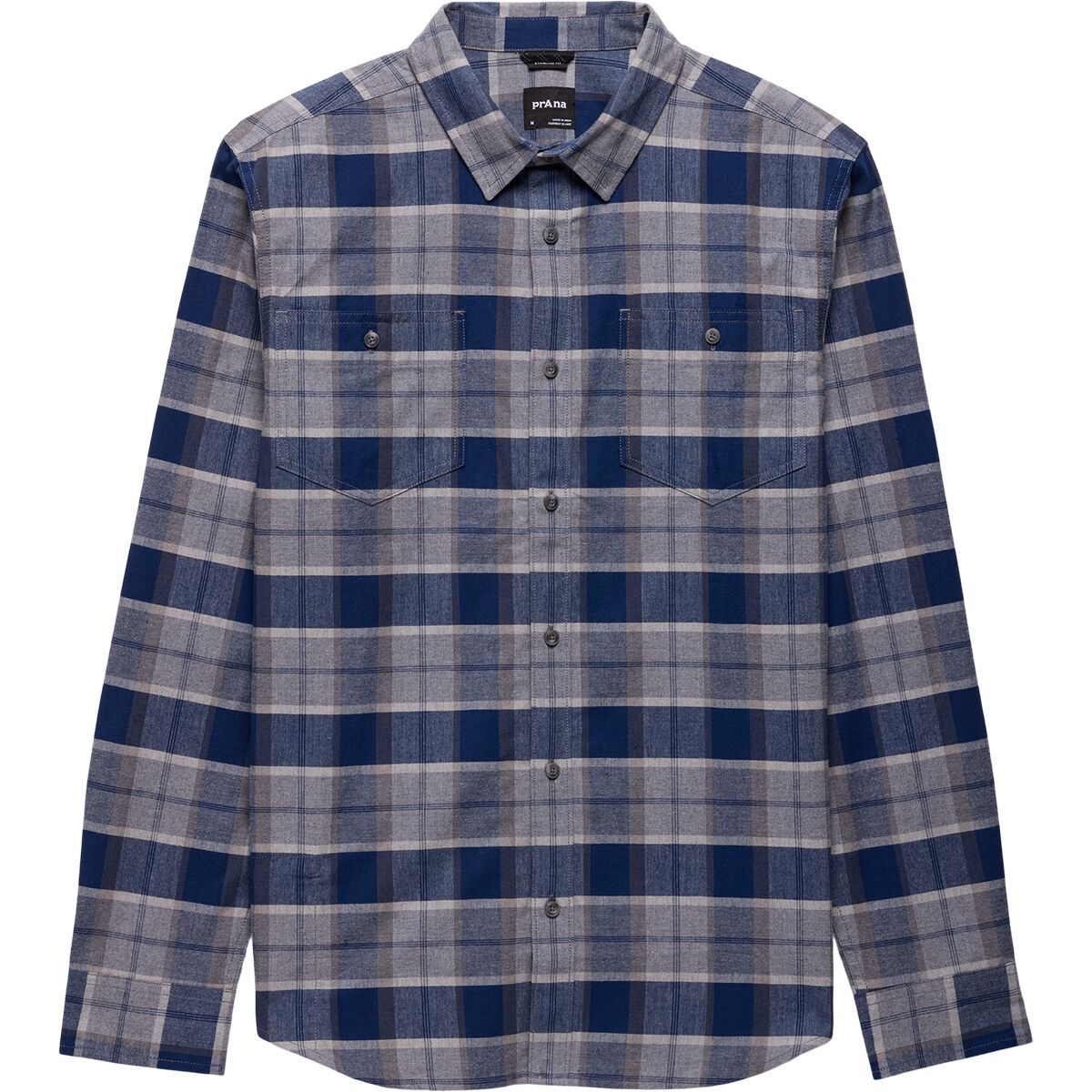 Image of prAna Dolberg Flannel Shirt - Men's Capulet Blue, S