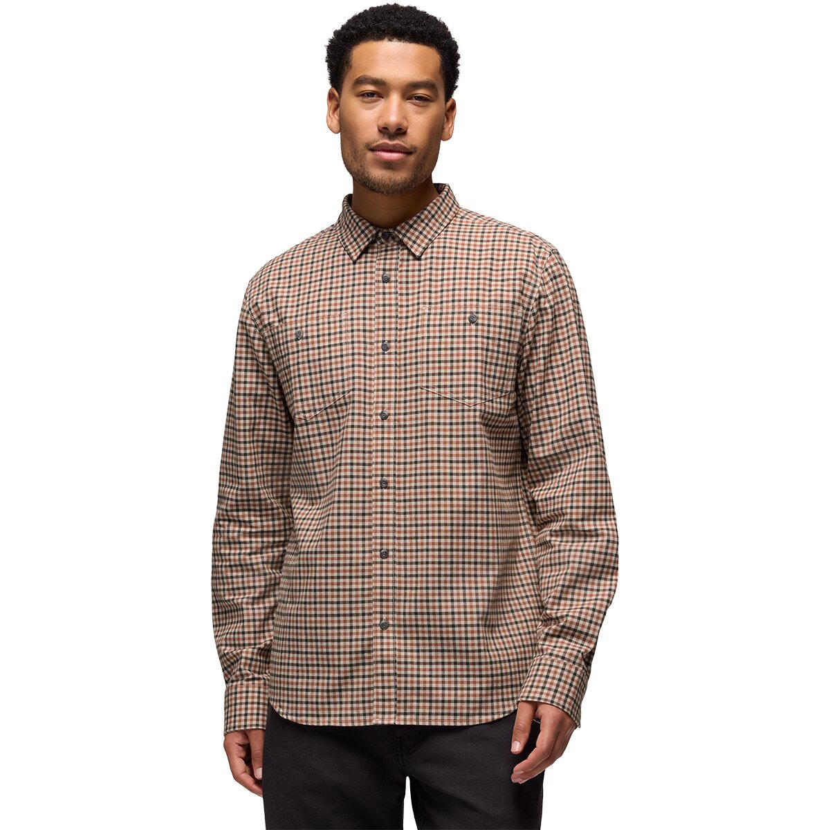 Image of prAna Dolberg Flannel Shirt - Men's Tawny, S
