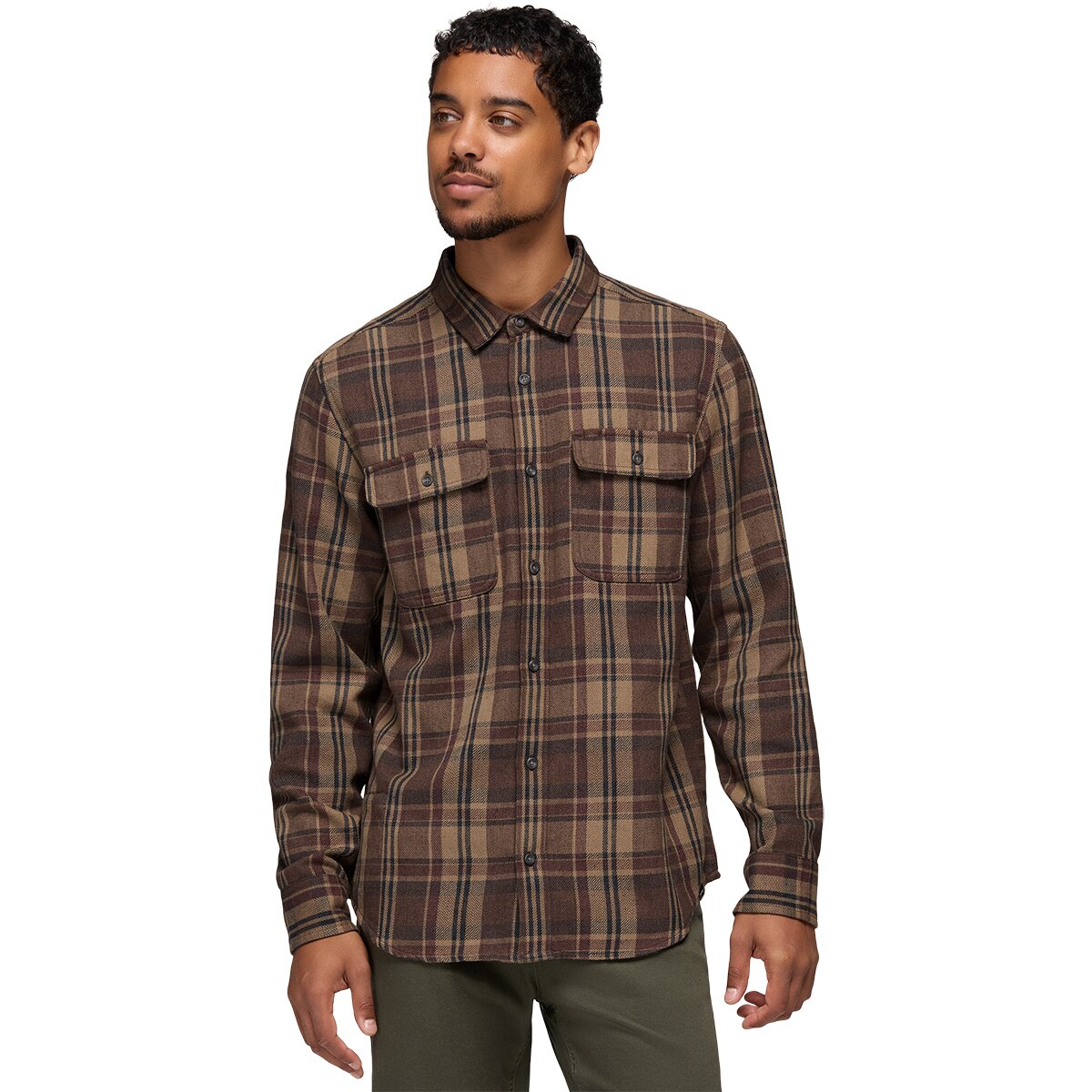 Image of prAna Westbrook Flannel Shirt - Men's Mocha, S