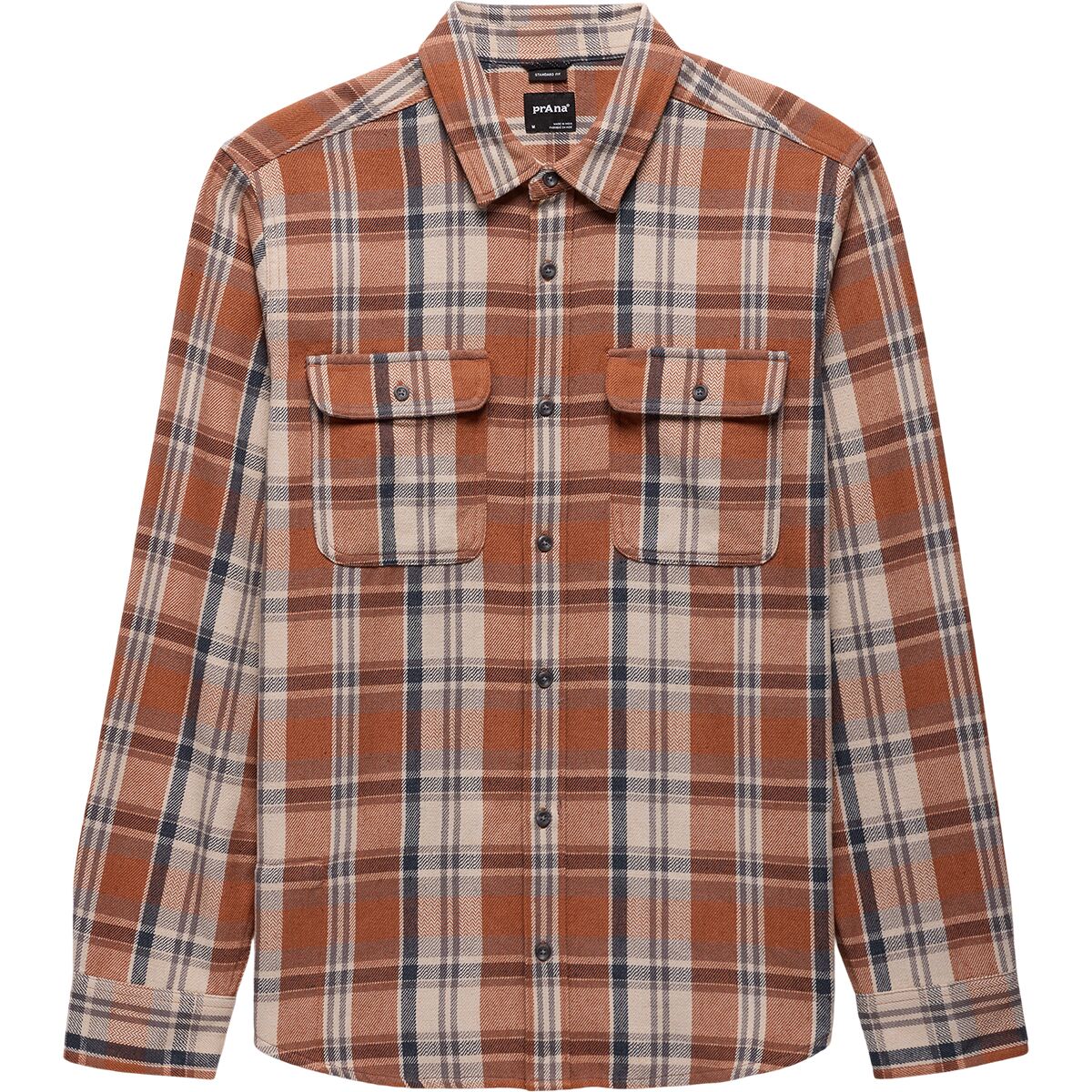 Image of prAna Westbrook Flannel Shirt - Men's Tawny, L