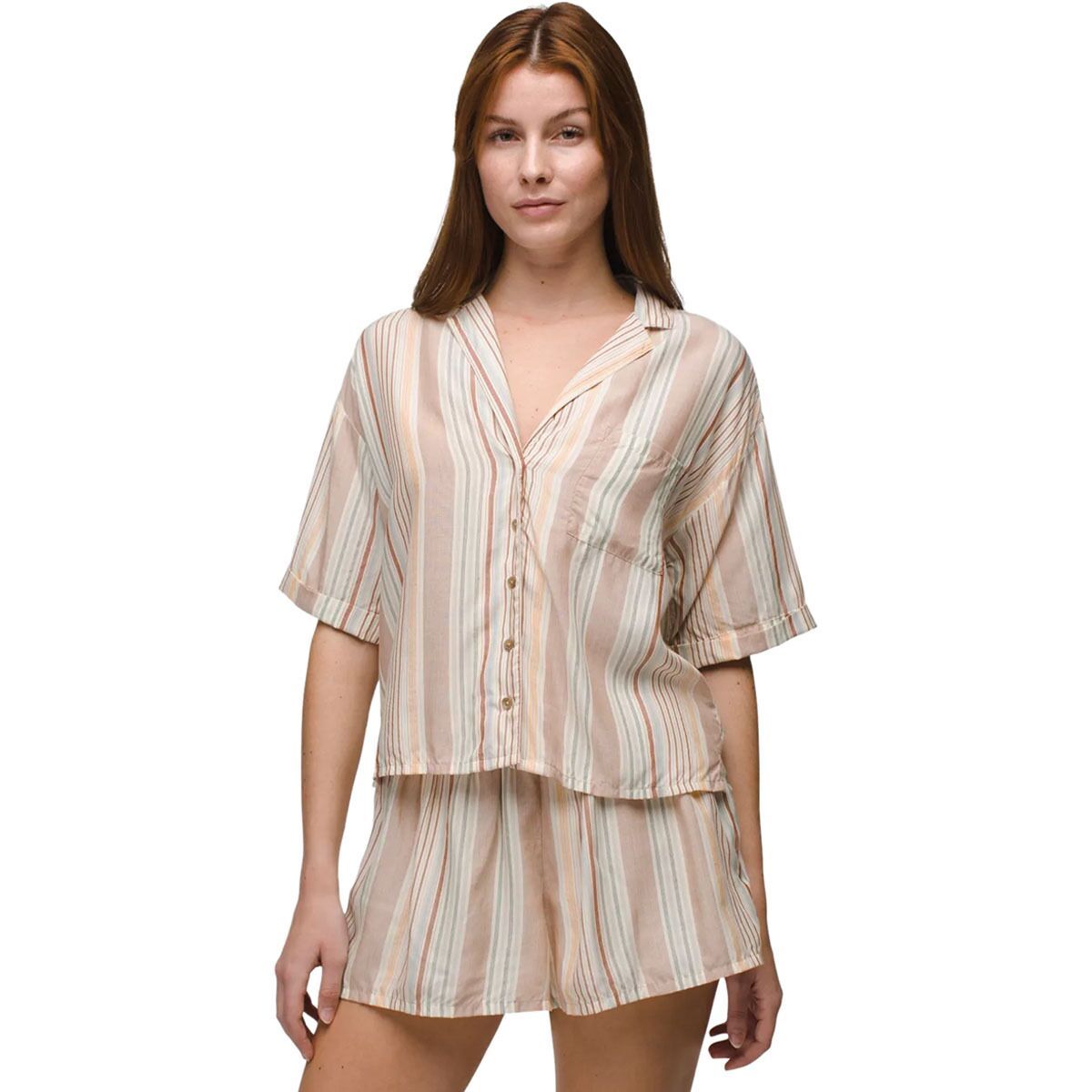 Image of prAna Iguala Top - Women's Clay Stripe, M