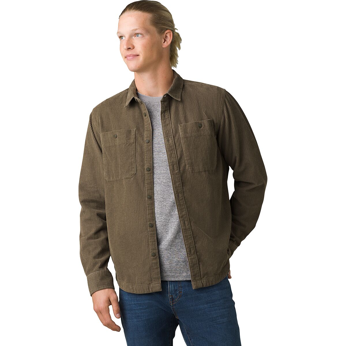 prAna prAna Ridgecrest Long-Sleeve Shirt - Men's Slate Green, S