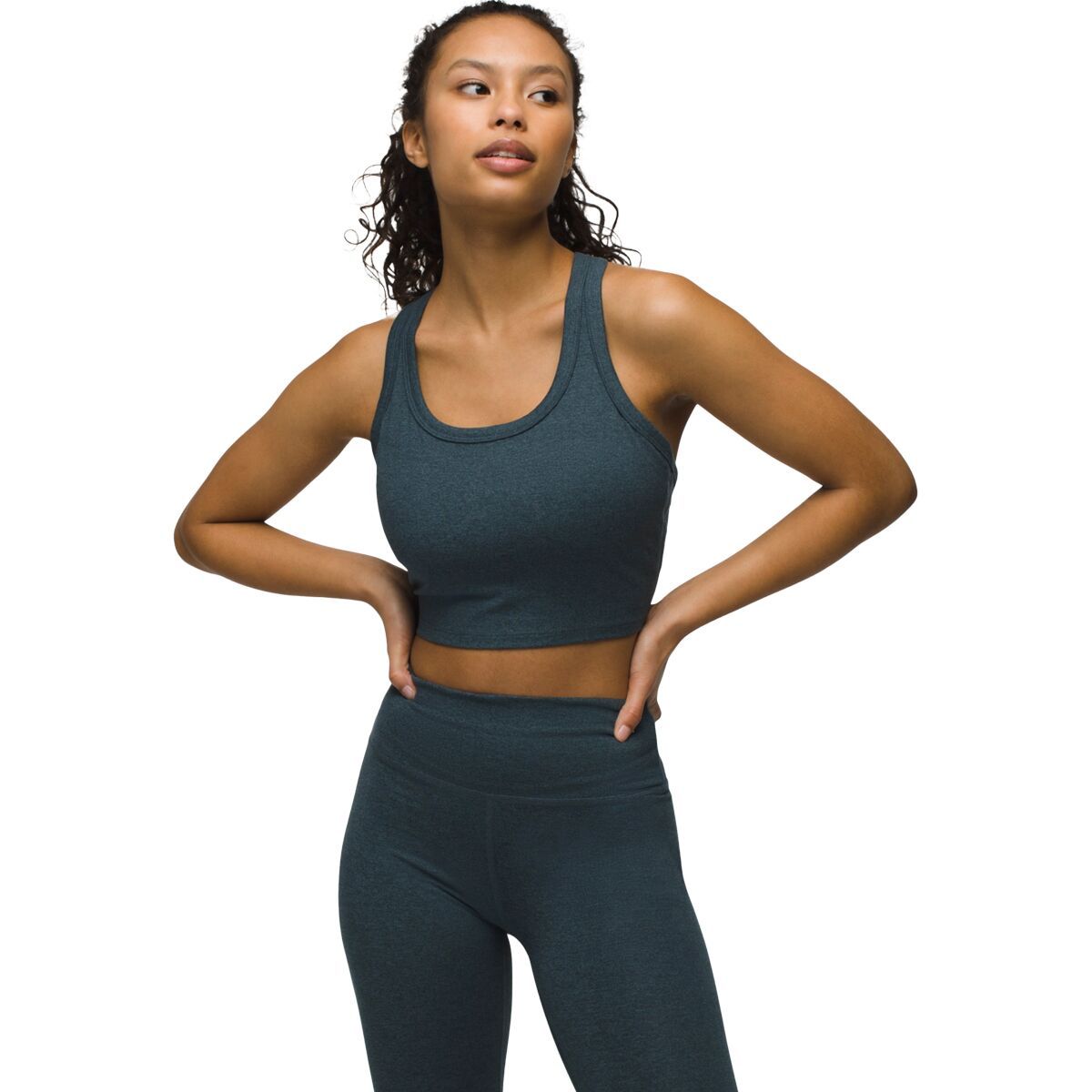Image of prAna Heavana Racerback Bralette - Women's Stormy Night Heather, L