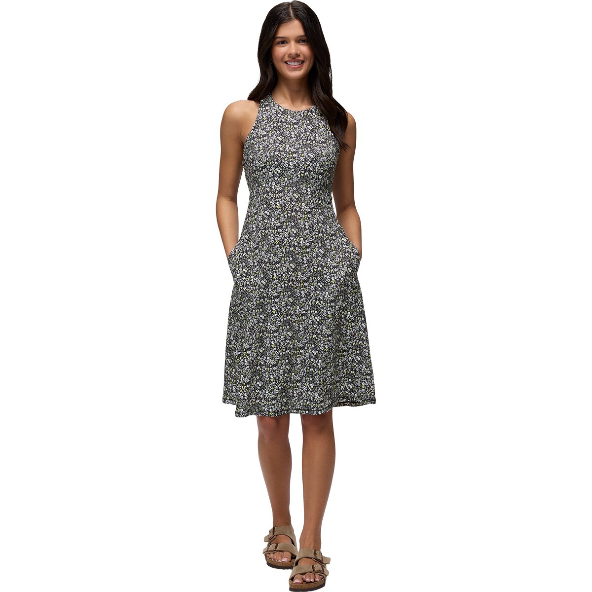 Image of prAna Jewel Lake Summer Dress - Women's Black Blossom, M