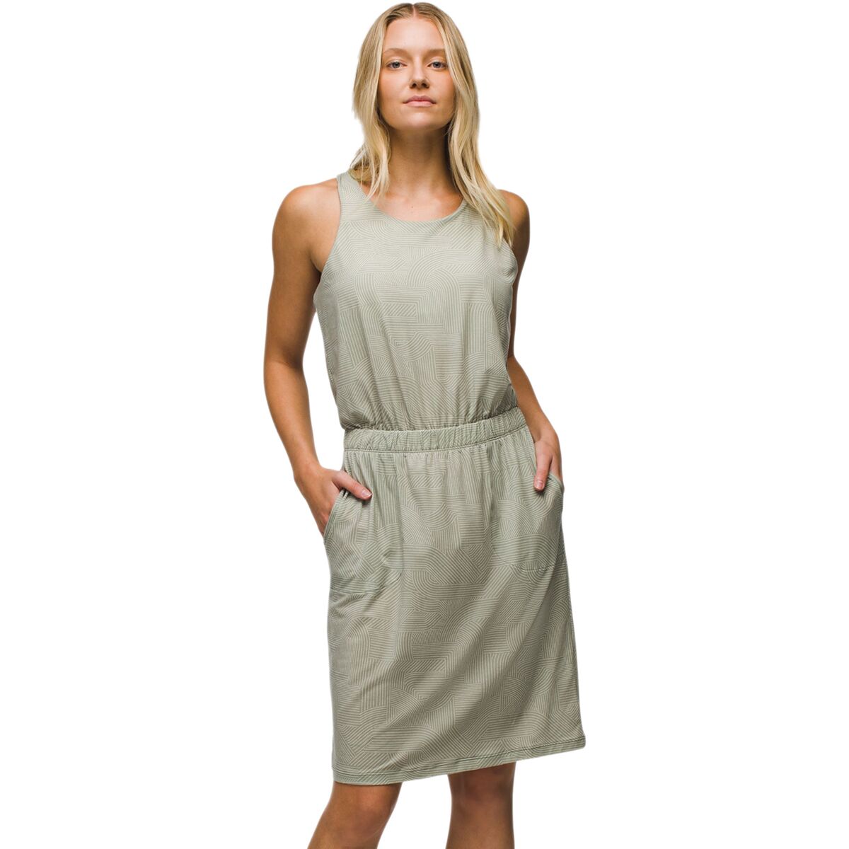Image of prAna Kamen Dress - Women's Juniper Green Linea, L