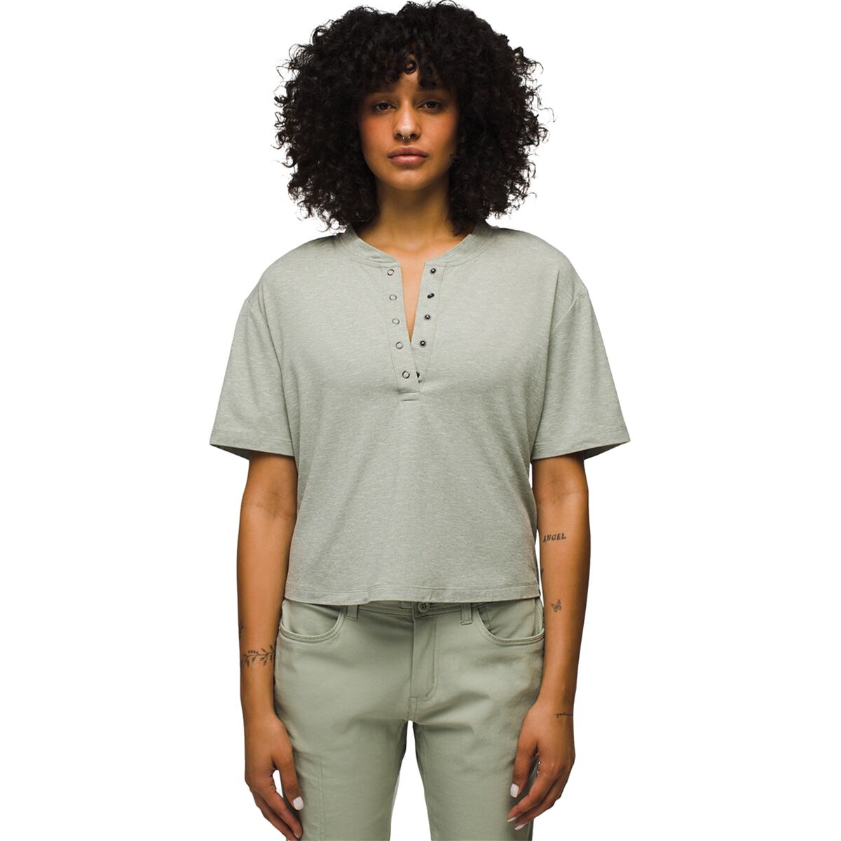 prAna prAna Sol Searcher Henley Top - Women's Juniper Green, XS