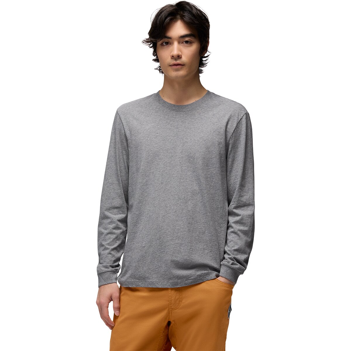 Image of prAna Everyday Long-Sleeve T-Shirt - Men's Medium Heather Grey, XL