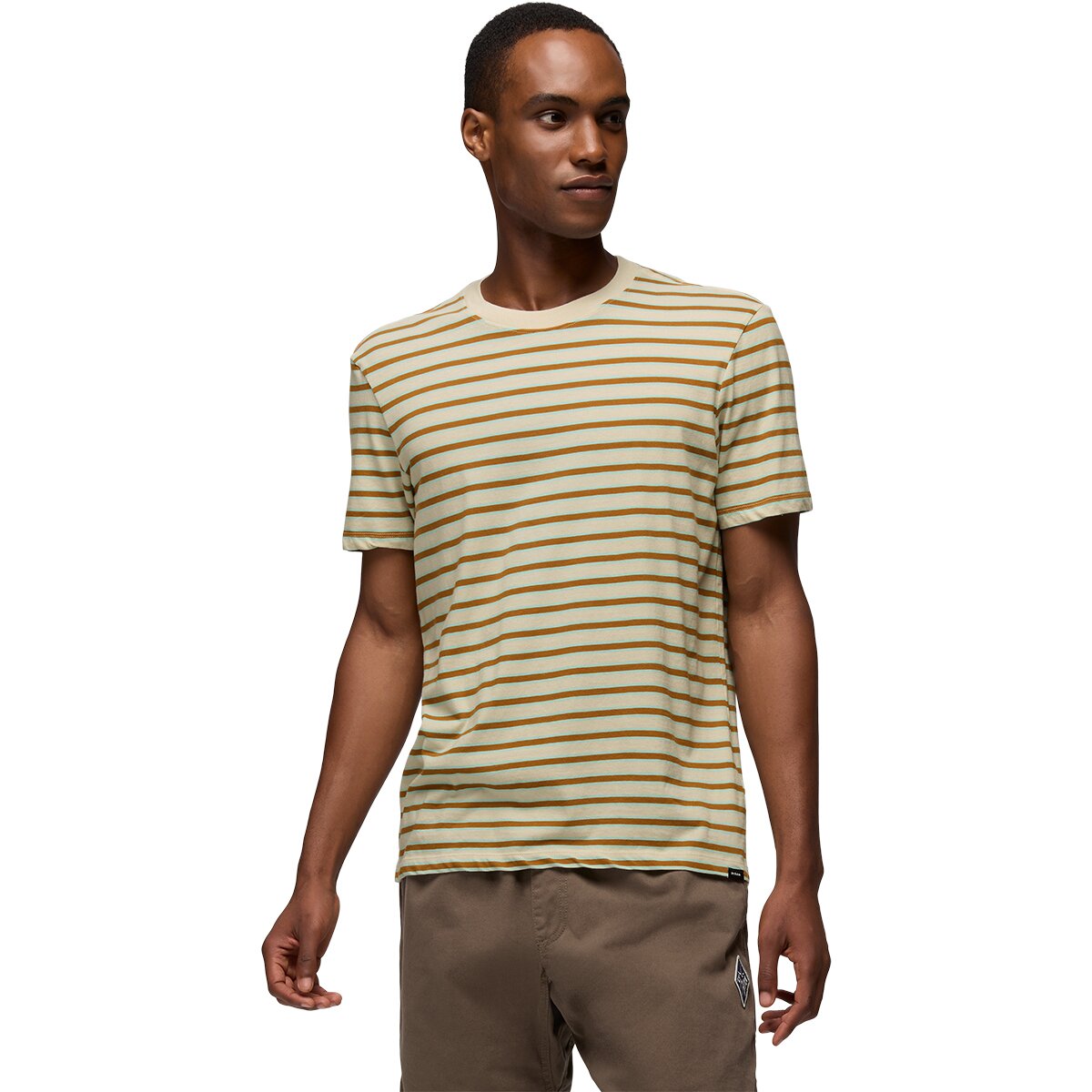 Image of prAna Everyday T-Shirt - Men's Beach Pebble Stripe, M