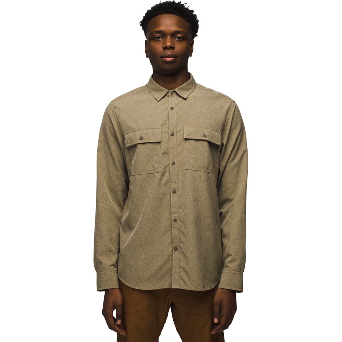 prAna prAna Lost Sol Long-Sleeve Shirt - Men's Peat Heather, XL