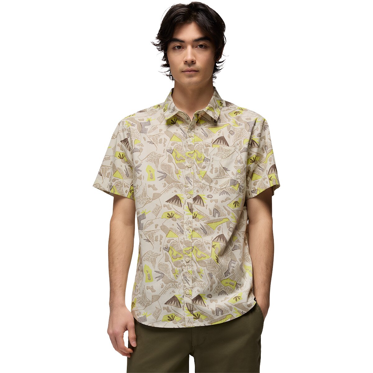 Image of prAna Stimmersee Shirt - Men's Beach Pebble Watershed, L