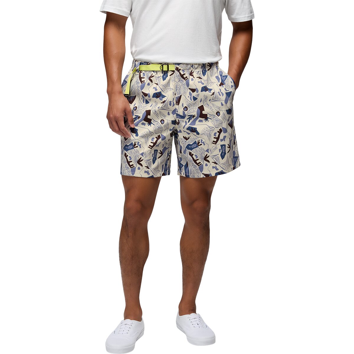 Image of prAna Stretch Zion Pull On 7in Short - Men's Beach Pebble Watershed, XL
