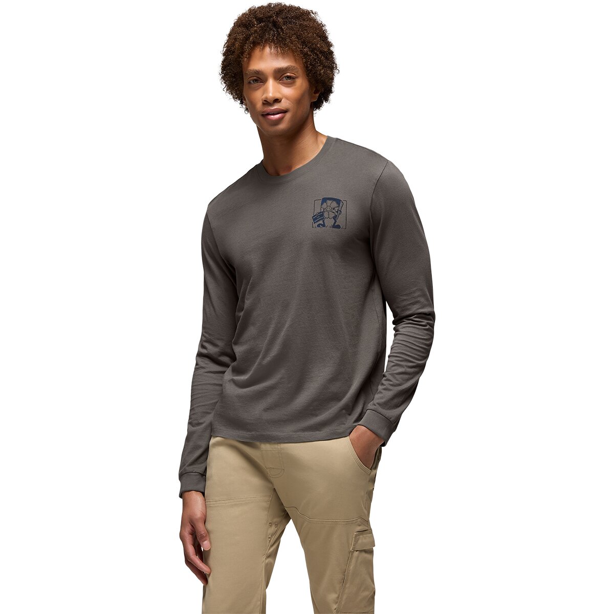 Image of prAna Everyday Graphic Long-Sleeve T-Shirt - Men's Thyme Storybook, M