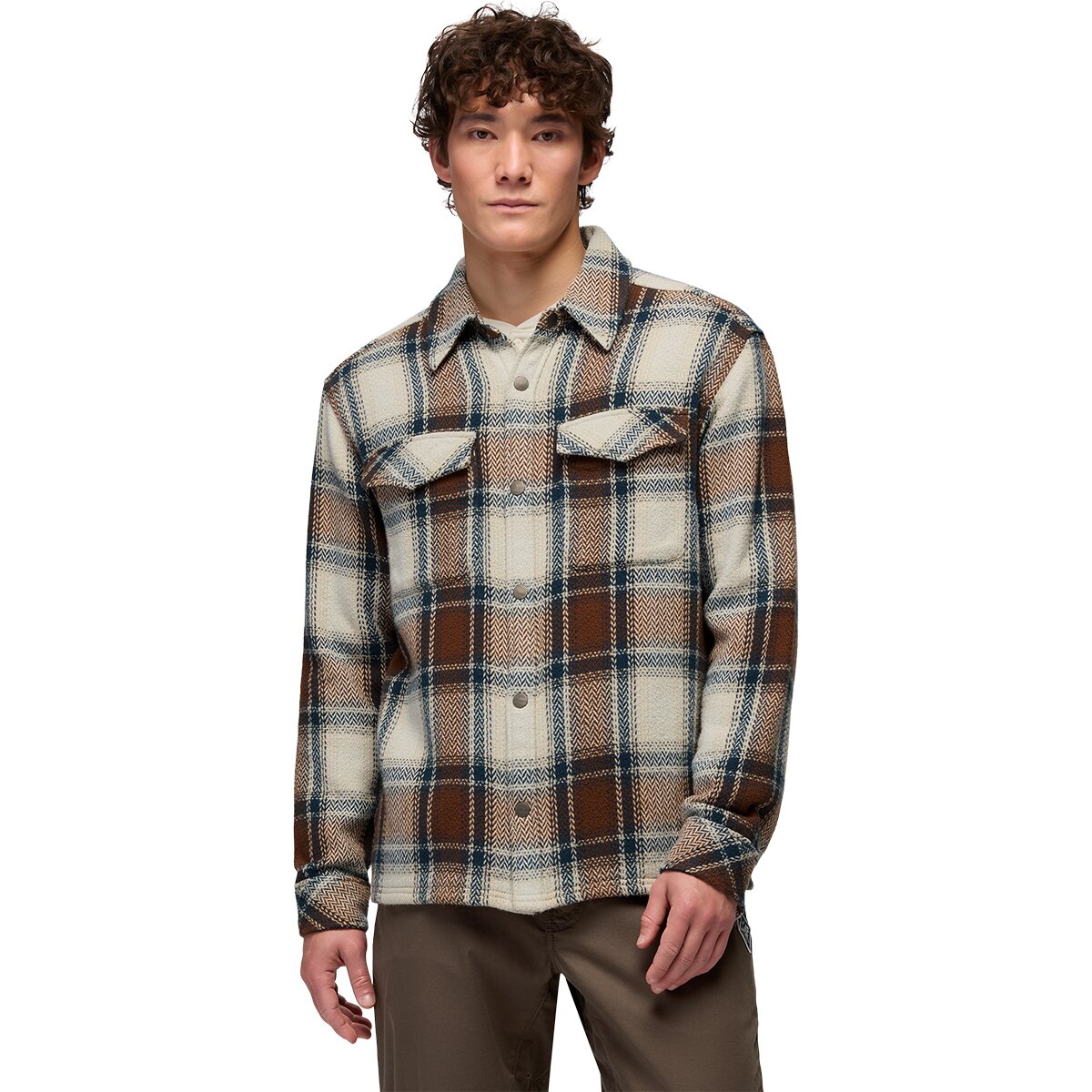 Image of prAna Happy Camp Flannel Shirt - Men's Stone, XL