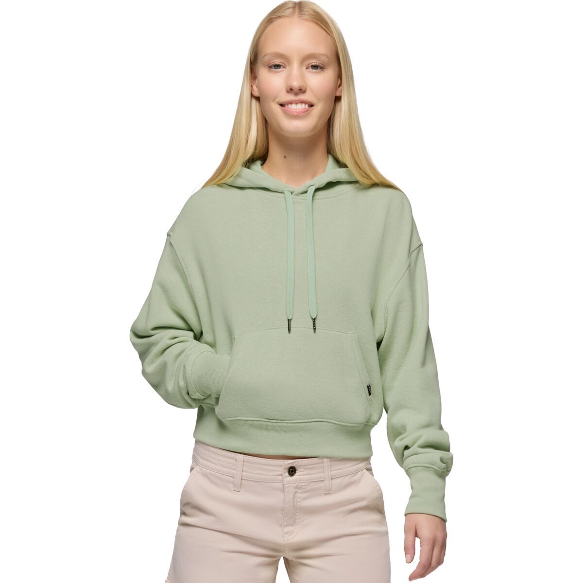 Image of prAna Cozy Up Crop Hoodie - Women's Bio Mint Heather, L