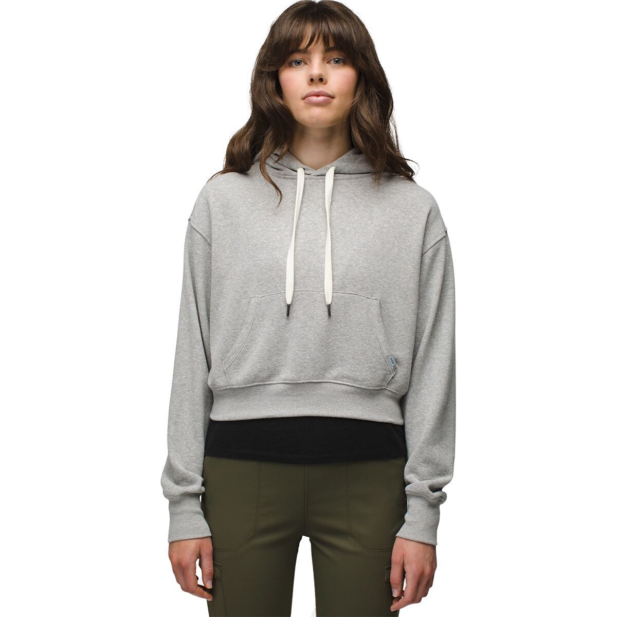 prAna Cozy Up Crop Hoodie - Women's Heather Grey, XS