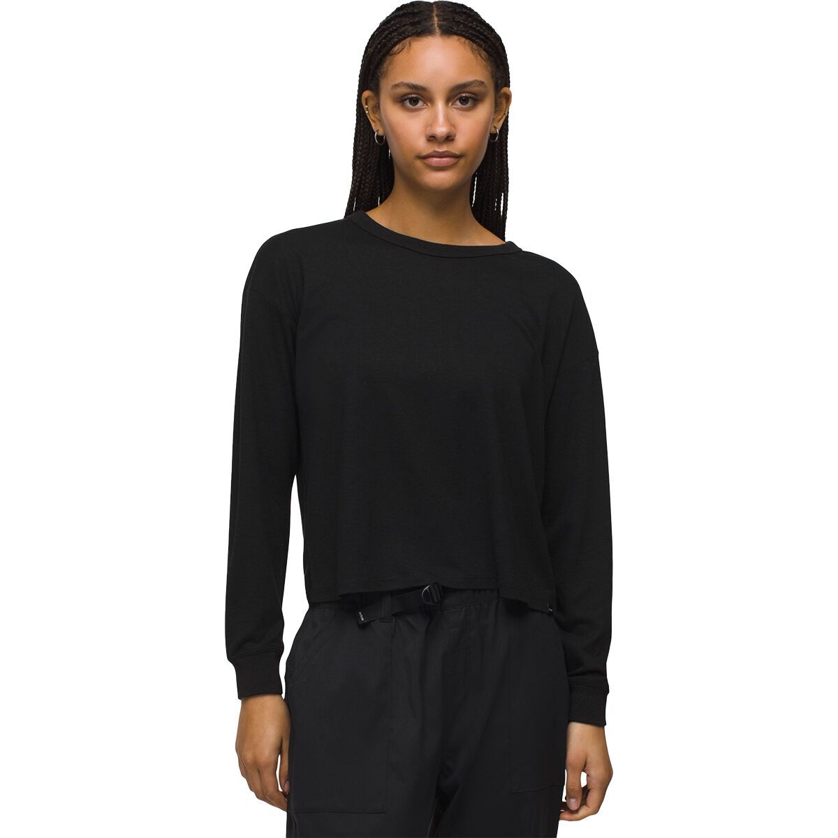 Image of prAna Cozy Up Long-Sleeve Crew - Women's Black, L
