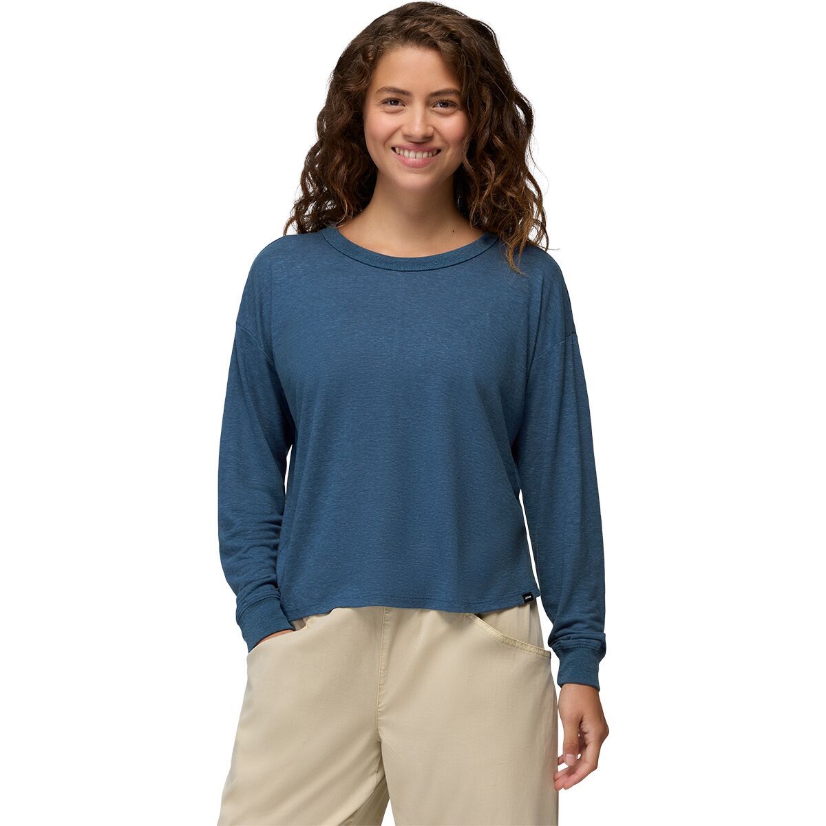 Image of prAna Cozy Up Long-Sleeve Crew - Women's Bluff Blue, L