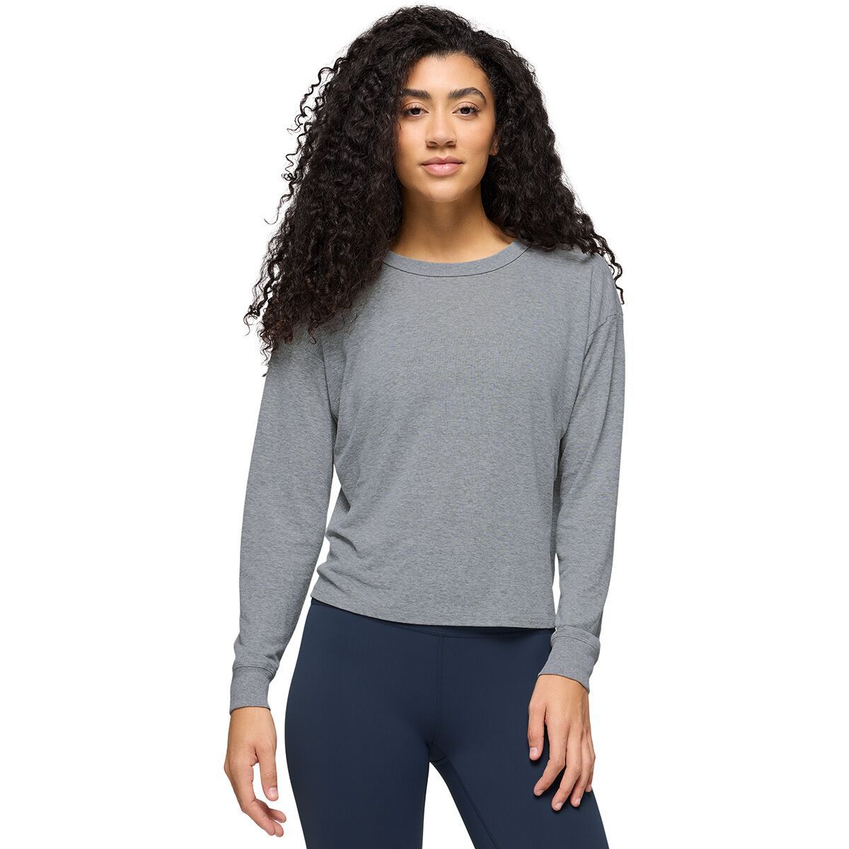 Image of prAna Cozy Up Long-Sleeve Crew - Women's Heather Grey, XL