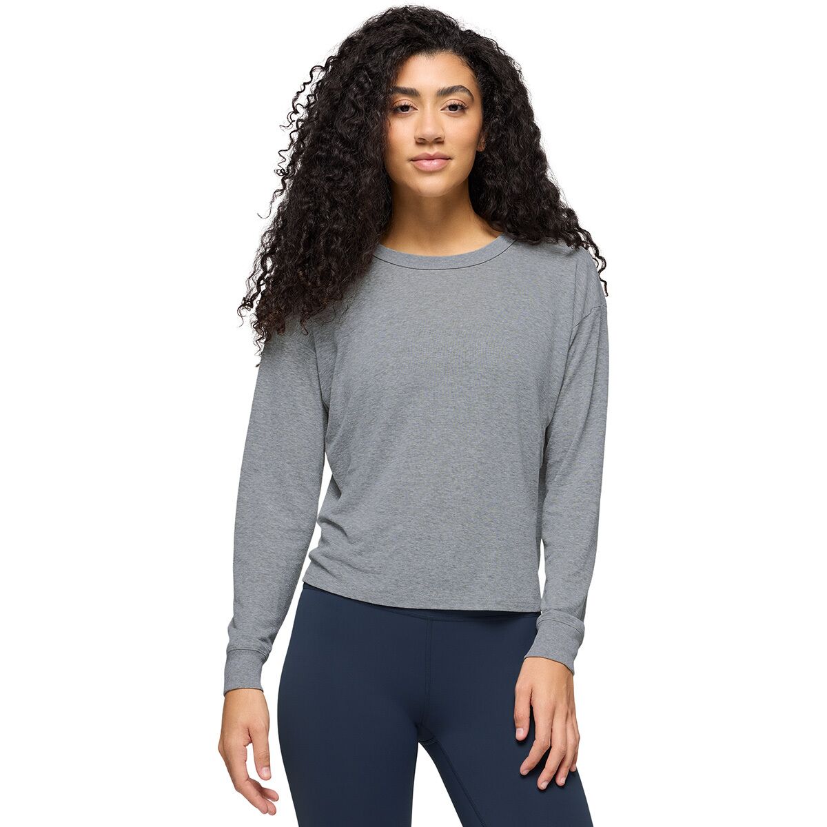 Image of prAna Cozy Up Long-Sleeve Crew - Women's Heather Grey, S