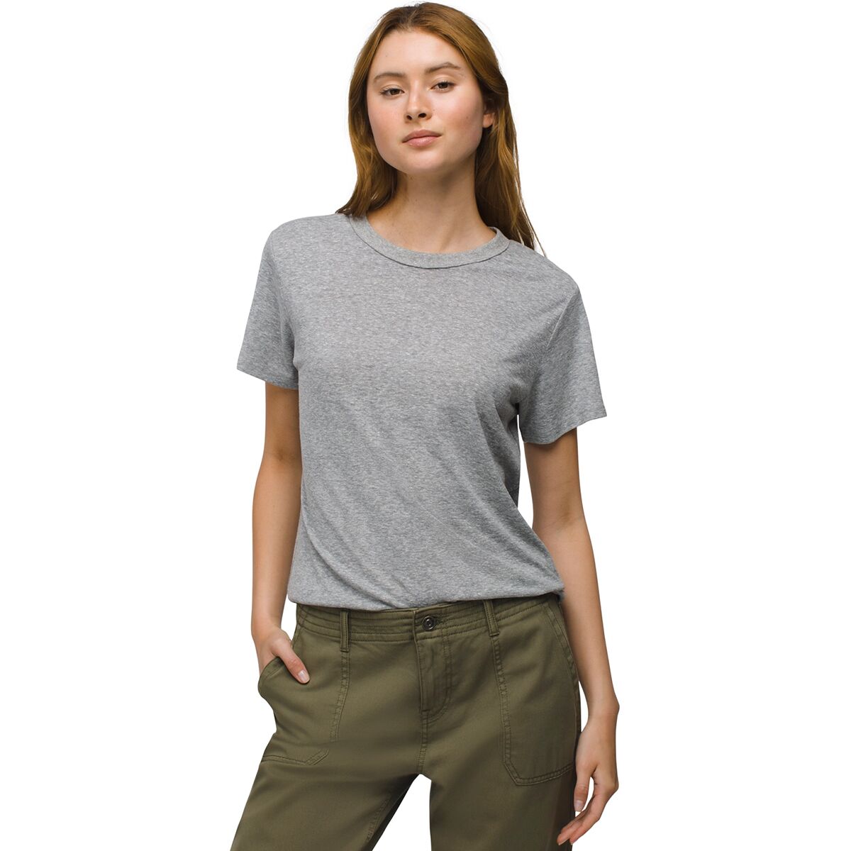 Image of prAna Cozy Up Short-Sleeve T-Shirt - Women's Heather Grey, S