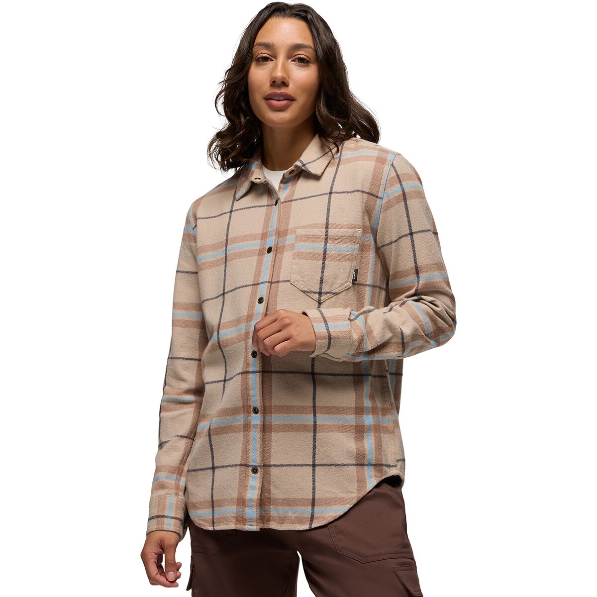 Image of prAna Golden Canyon Flannel Shirt - Women's Almond, XS