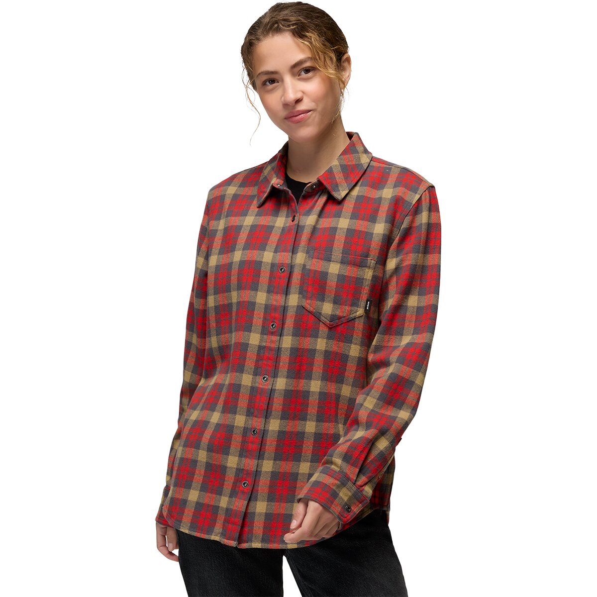Image of prAna Golden Canyon Flannel Shirt - Women's Pikes Red, XS