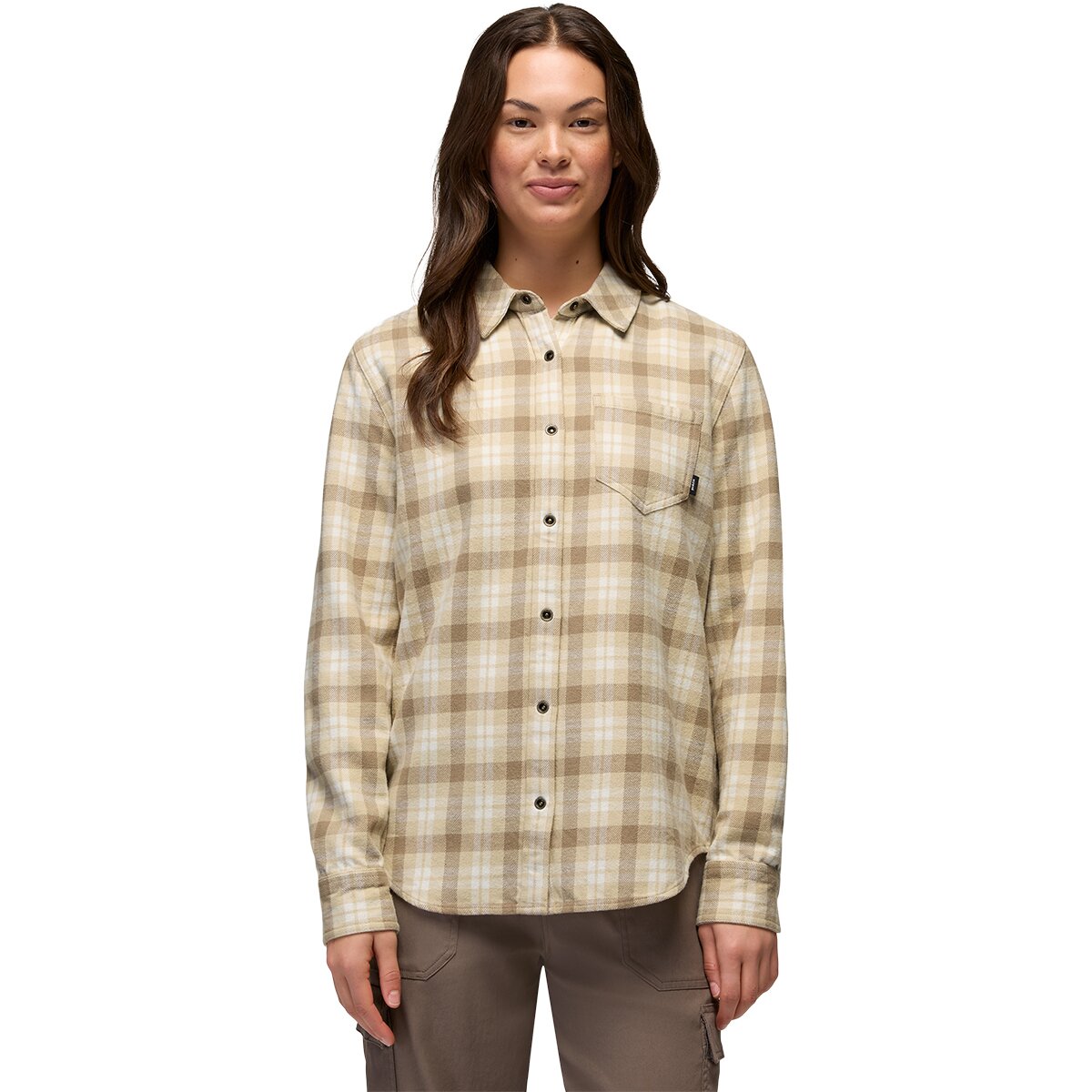 Image of prAna Golden Canyon Flannel Shirt - Women's Stone, XL