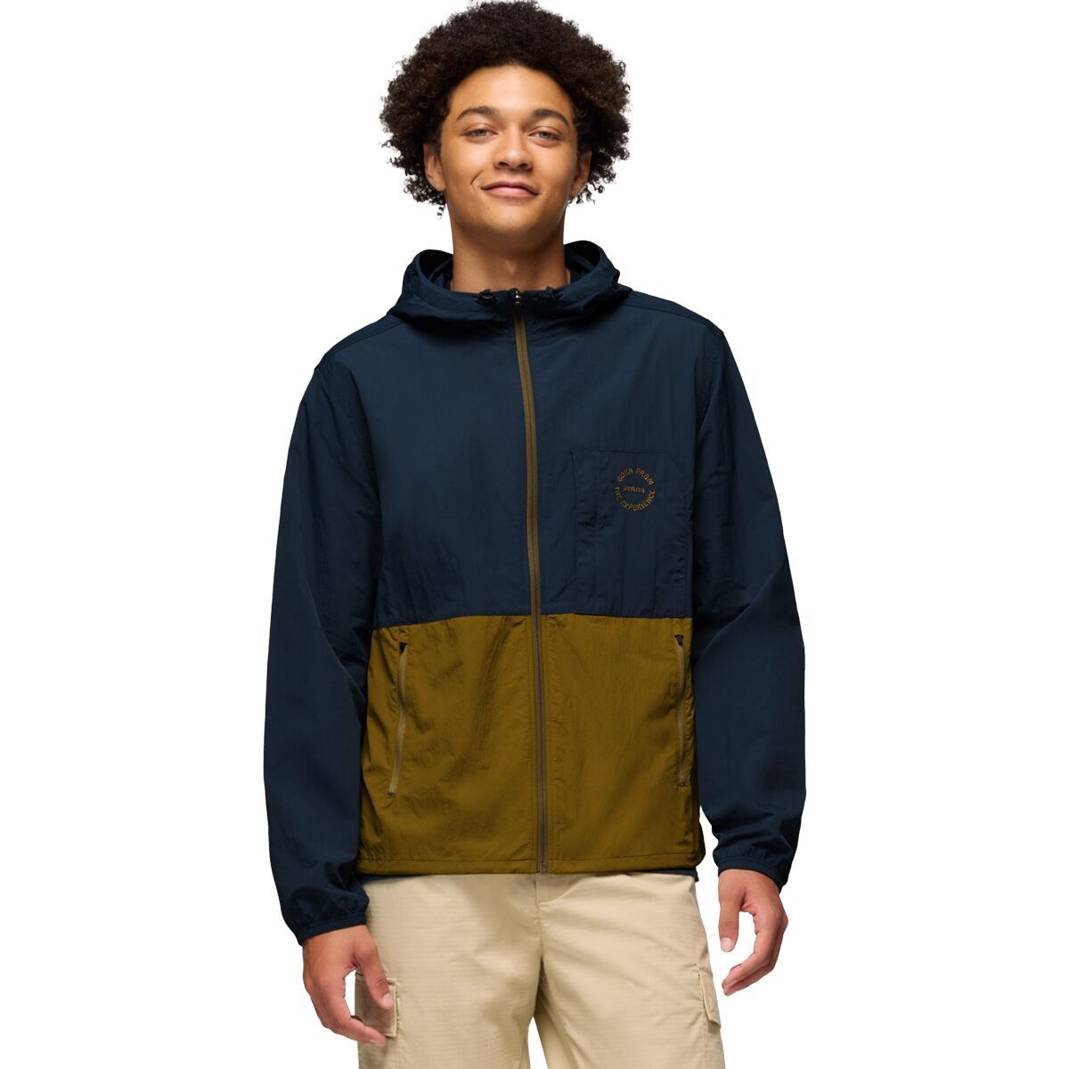 Image of prAna Encinitas Windbreaker - Men's Retro Olive / Stormy Night, L