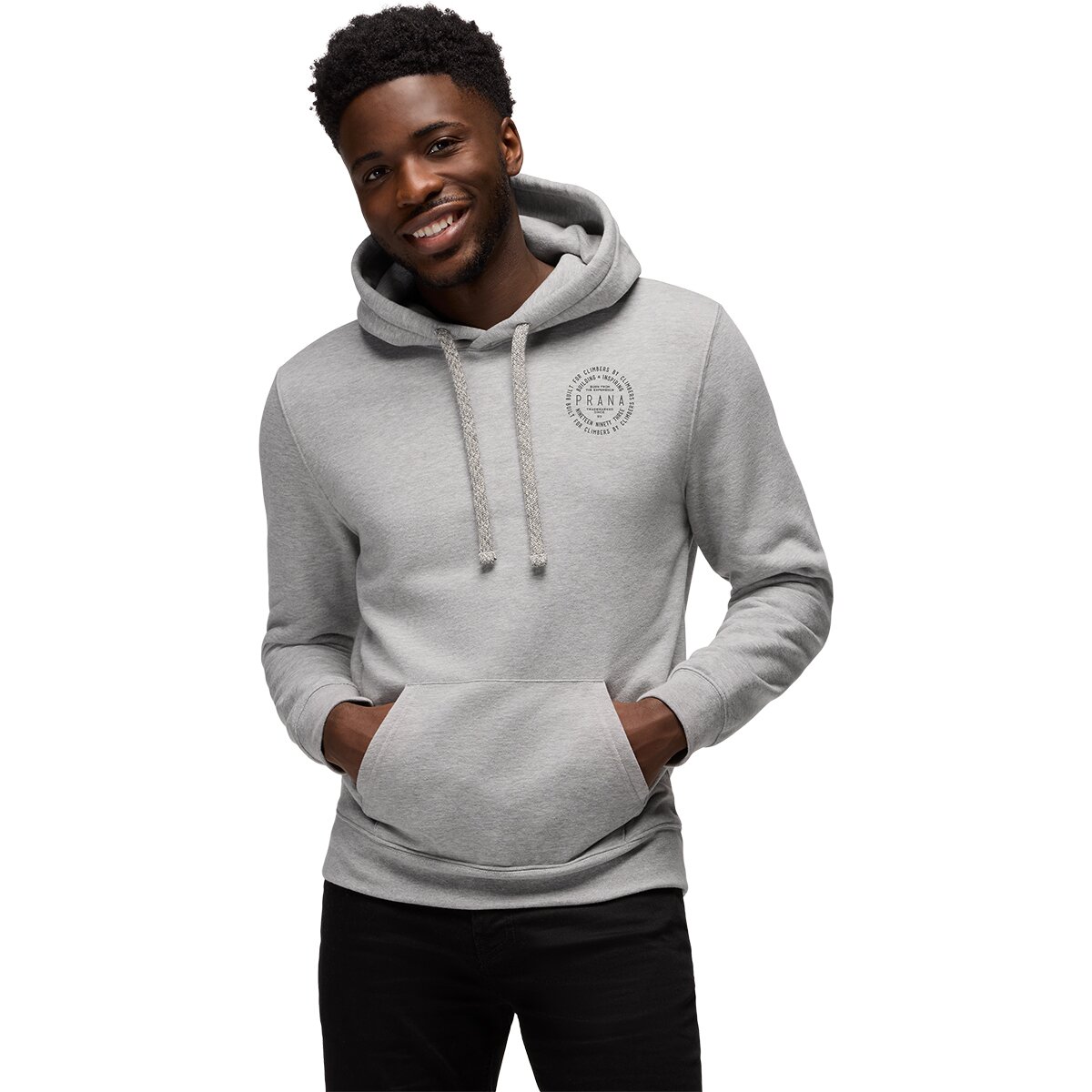 Image of prAna Everyday Graphic Hoodie - Men's Heather Grey Past and Present, XL