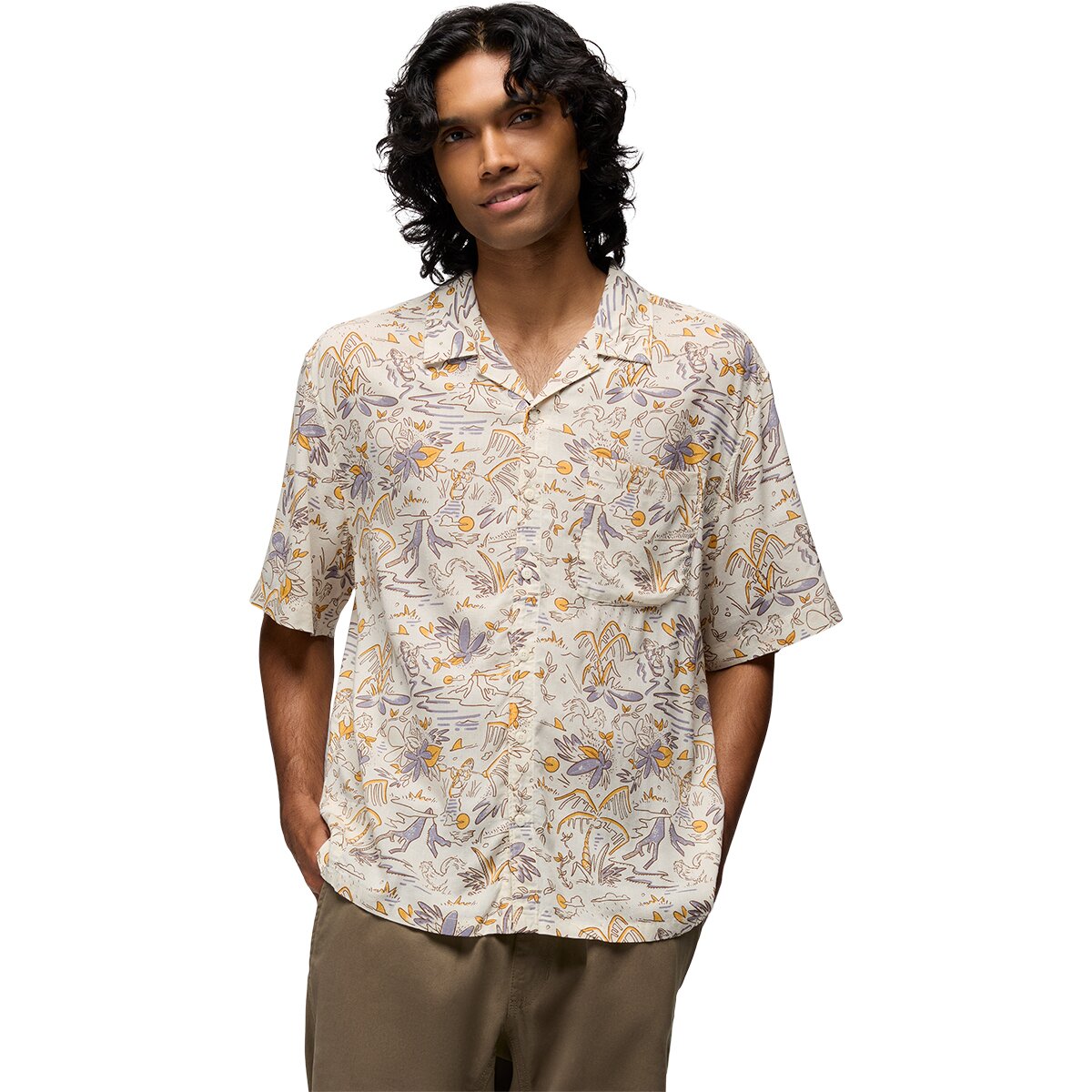 Image of prAna Peacepath Shirt - Men's Beach Pebble Vacation, XL