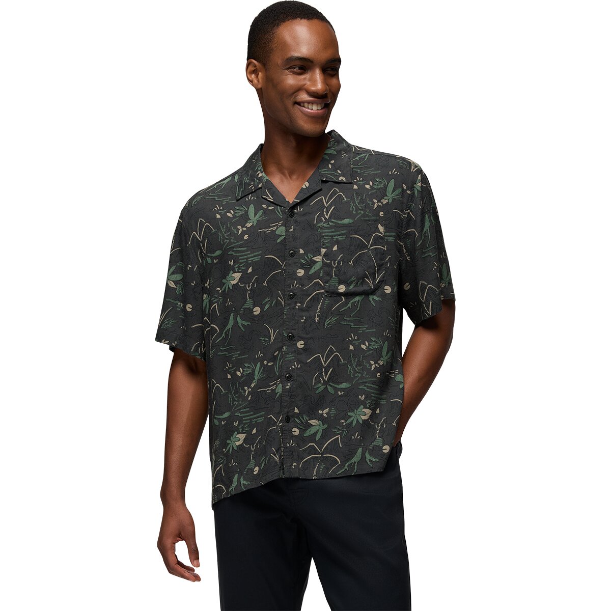 Image of prAna Peacepath Shirt - Men's Black Vacation, L