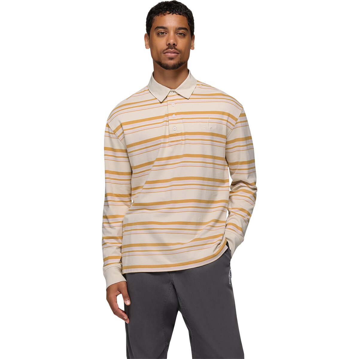 Image of prAna Rockblock Rugby Shirt - Men's Canvas, S