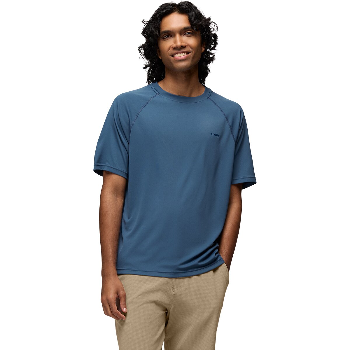 Image of prAna Sol Shade Short-Sleeve Crew - Men's Bluff Blue, XL