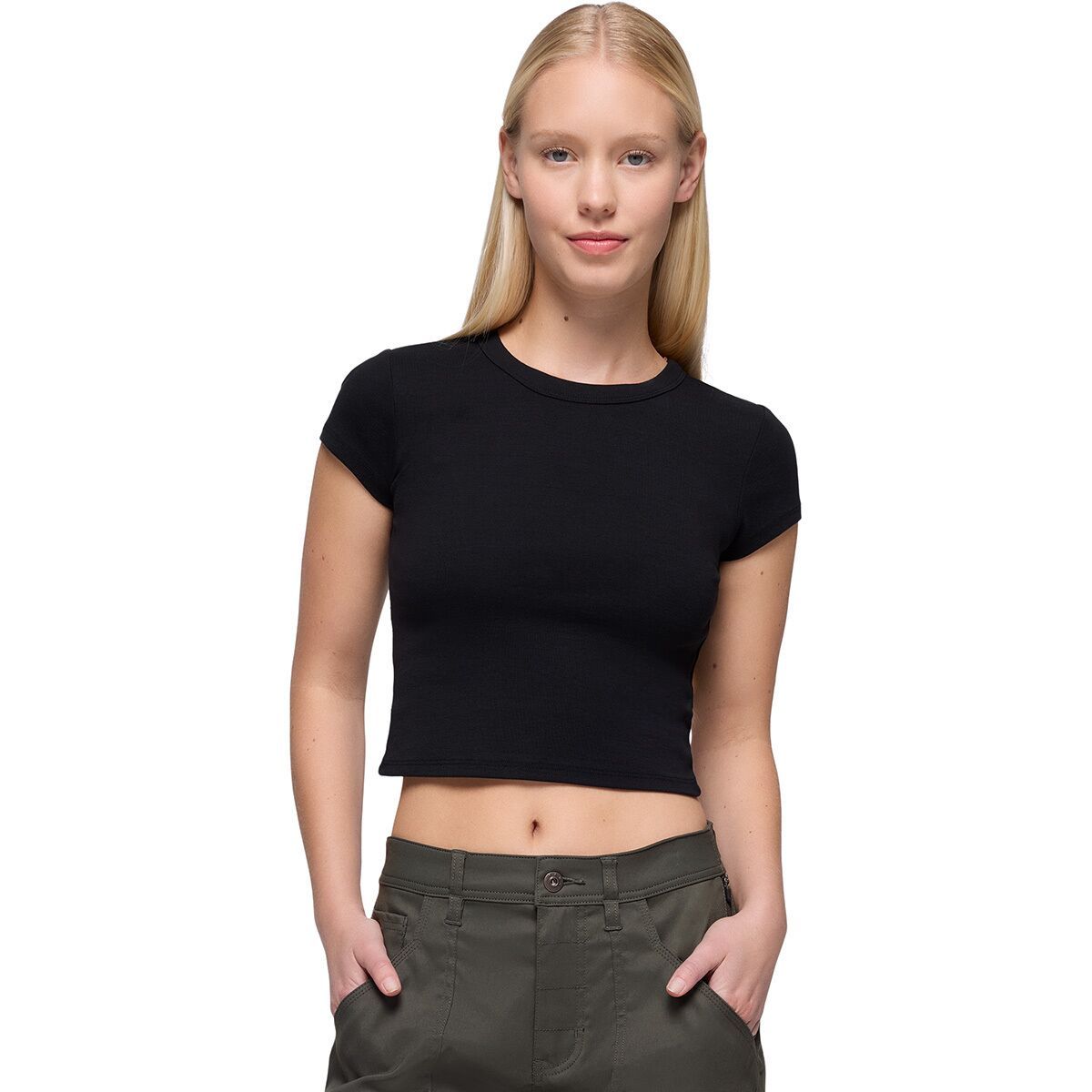 Image of prAna Baby Rib Short-Sleeve T-Shirt - Women's Black, XS