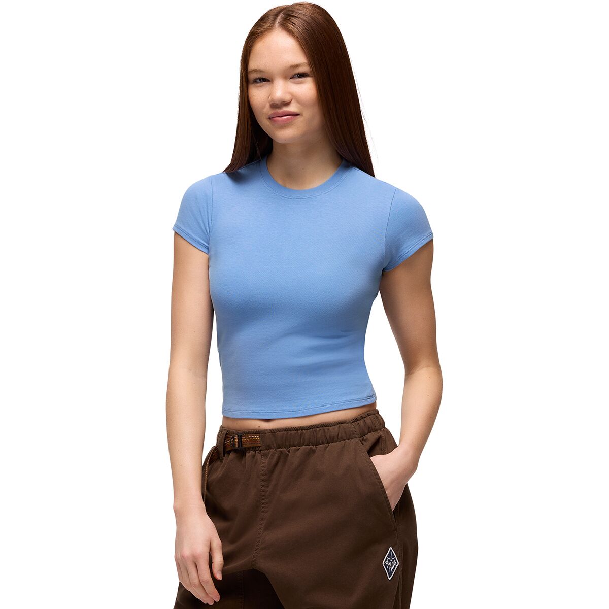 Image of prAna Baby Rib Short-Sleeve T-Shirt - Women's Blue Vibes, S