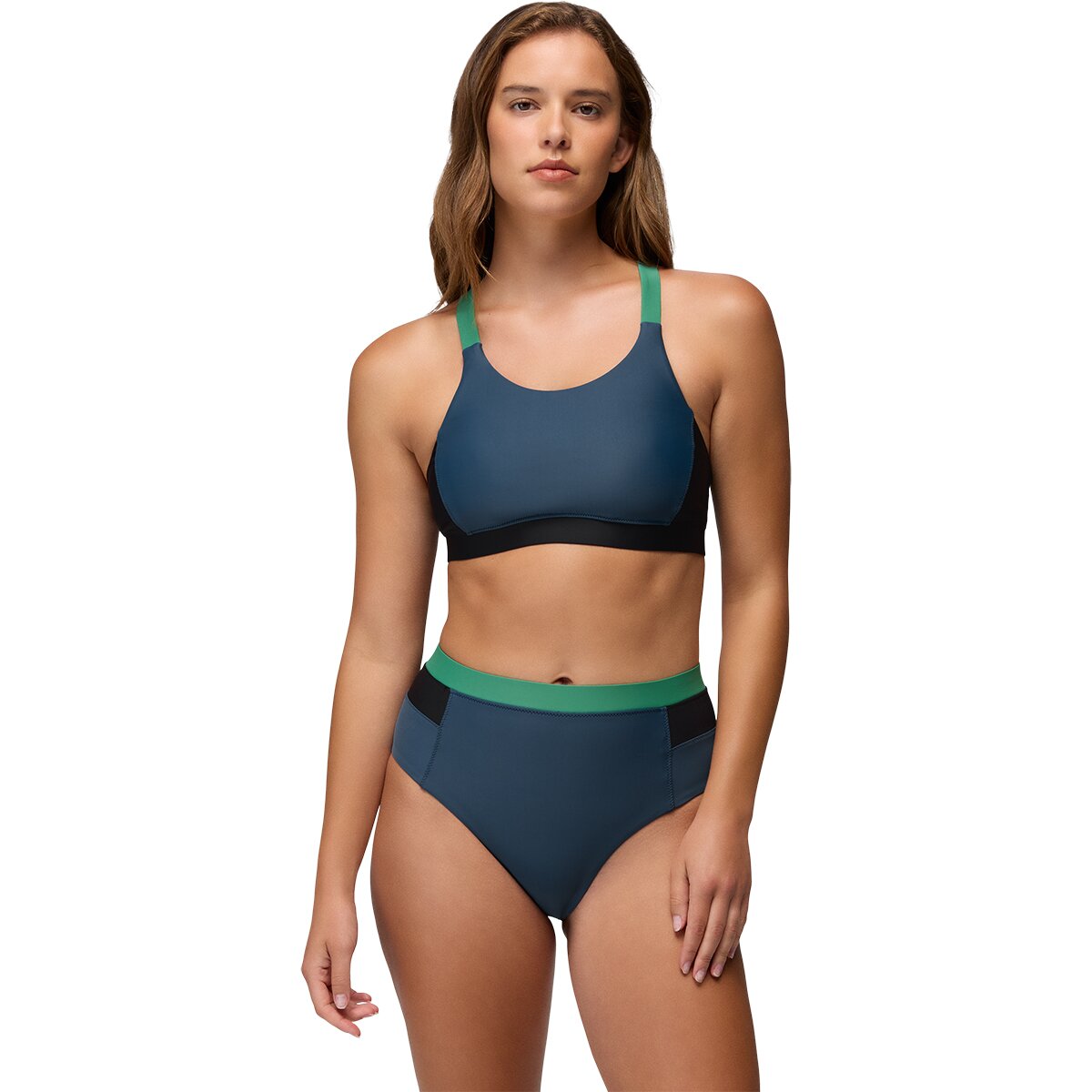 Image of prAna Baja Bound Sport Bikini Top - Women's Bluff Blue, S
