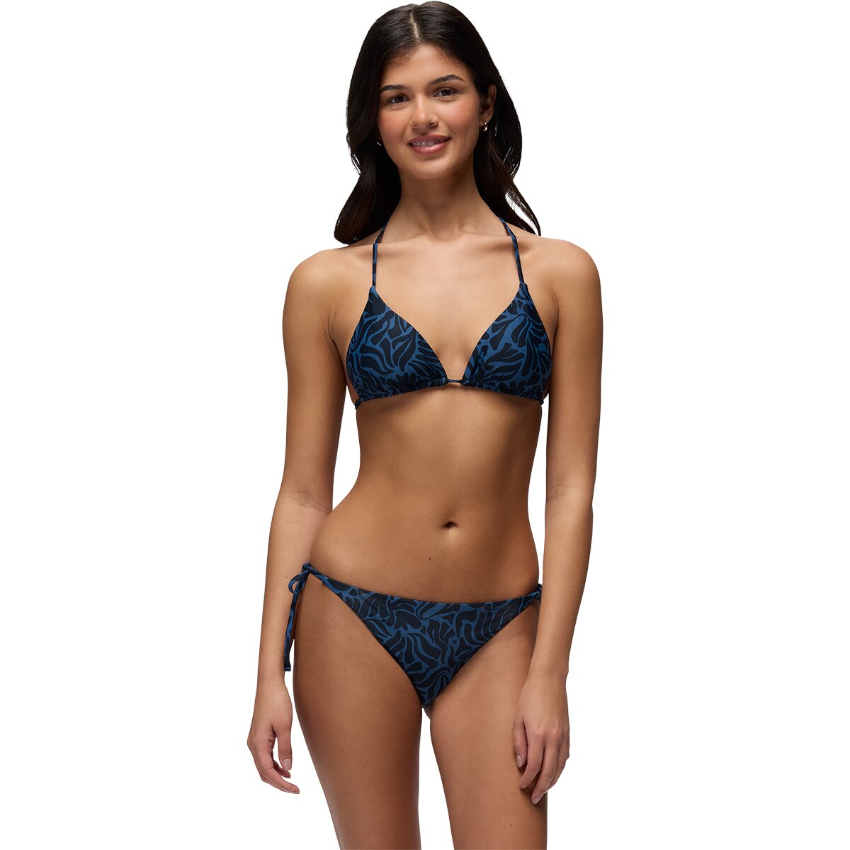 Image of prAna Hana Highway Triangle Bikini Top - Women's Black Seaweed, XL