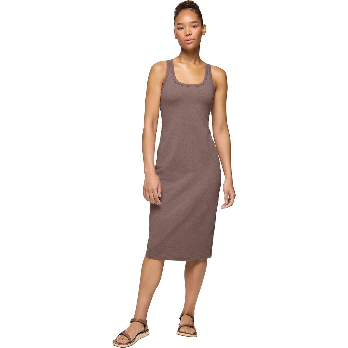 Image of prAna Heavana Racerback Midi Dress - Women's Carob Heather, XL