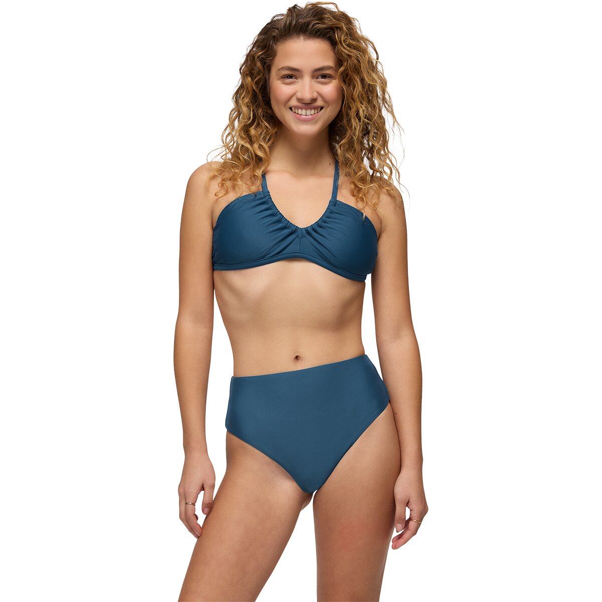 Image of prAna Lahari High Rise Bikini Bottom - Women's Bluff Blue, L