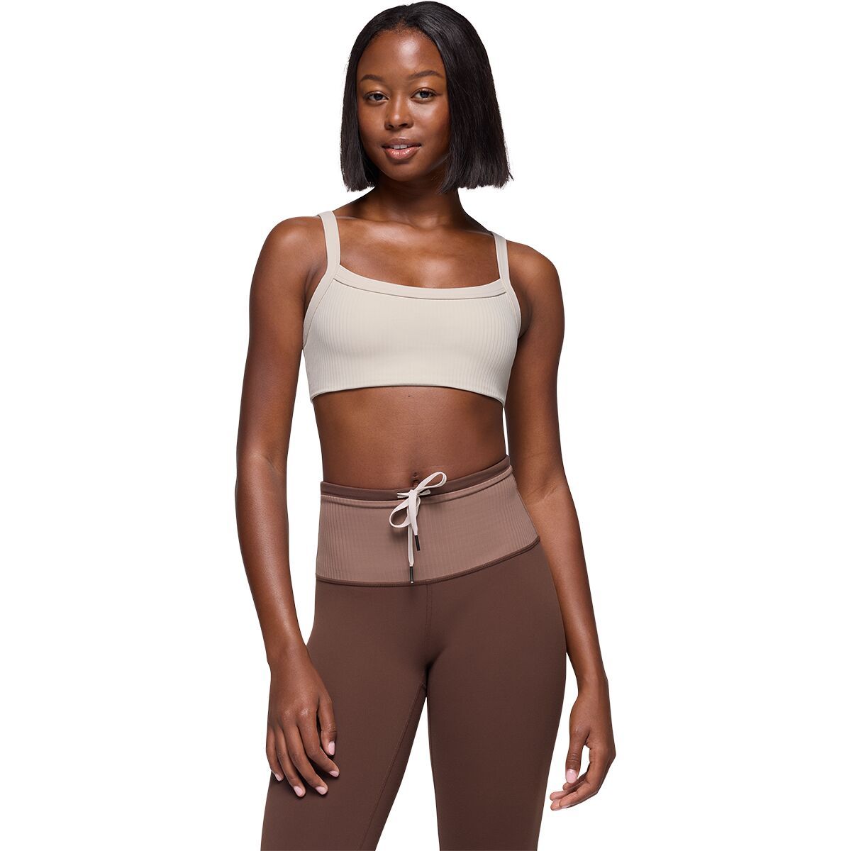 Image of prAna Luxara Rib Bra - Women's Almond, M